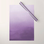 Inspired by Pantone Chive Blossom Purple 18-3634 Watercolor Abstract Art Wrapping Paper Gallery Image 1