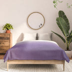 Inspired by Pantone Chive Blossom Purple 18-3634 Watercolor Abstract Art Comforter Gallery Image 3