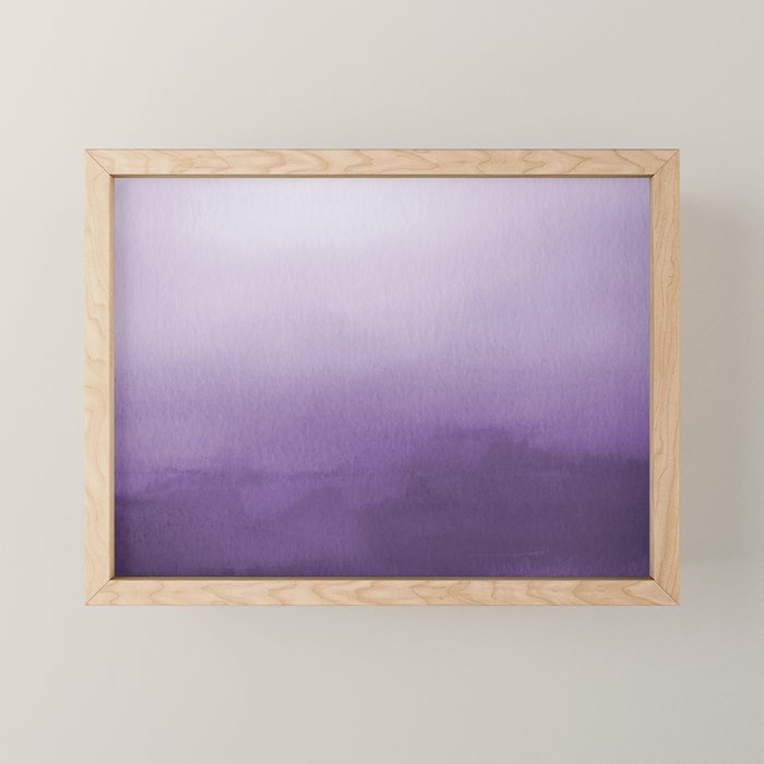 Inspired by Pantone Chive Blossom Purple 18-3634 Watercolor Abstract Art Mini Art Print Gallery Image 1