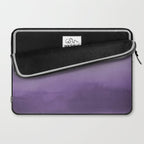 Inspired by Pantone Chive Blossom Purple 18-3634 Watercolor Abstract Art Laptop Sleeve Gallery Image 2