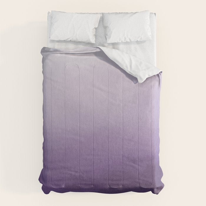 Inspired by Pantone Chive Blossom Purple 18-3634 Watercolor Abstract Art Comforter Gallery Image 6
