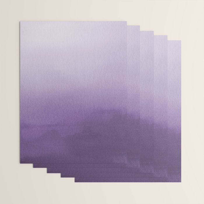 Inspired by Pantone Chive Blossom Purple 18-3634 Watercolor Abstract Art Wrapping Paper Gallery Image 3