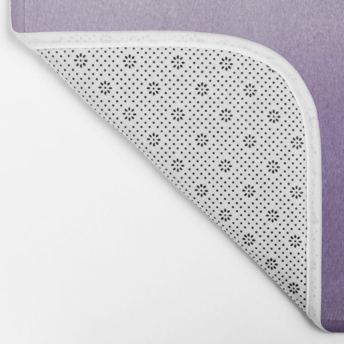 Inspired by Pantone Chive Blossom Purple 18-3634 Watercolor Abstract Art Bath Mat Gallery Image 2