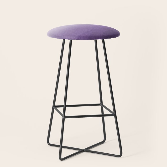 Inspired by Pantone Chive Blossom Purple 18-3634 Watercolor Abstract Art Stool Gallery Image 1