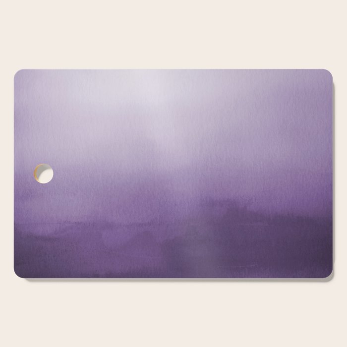 Inspired by Pantone Chive Blossom Purple 18-3634 Watercolor Abstract Art Cutting Board Gallery Image 1