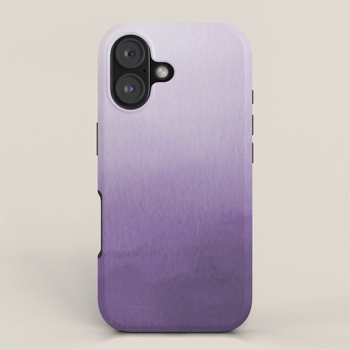 Inspired by Pantone Chive Blossom Purple 18-3634 Watercolor Abstract Art iPhone Case Gallery Image 1