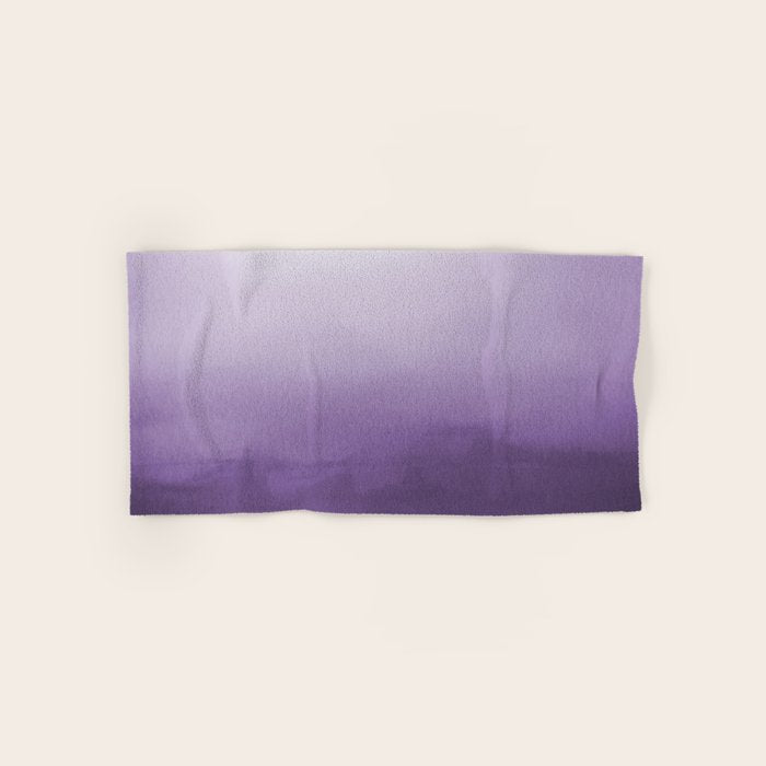 Inspired by Pantone Chive Blossom Purple 18-3634 Watercolor Abstract Art Bath Towel Gallery Image 1
