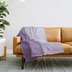 Inspired by Pantone Chive Blossom Purple 18-3634 Watercolor Abstract Art Throw Blanket Gallery Image 1