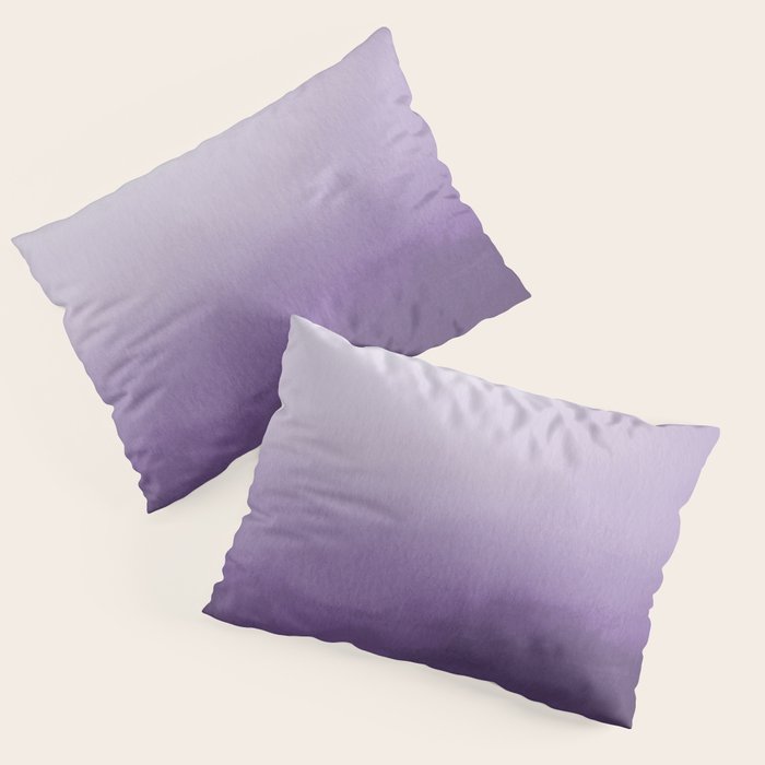 Inspired by Pantone Chive Blossom Purple 18-3634 Watercolor Abstract Art Pillow Sham Gallery Image 3