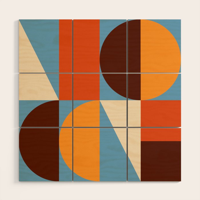 Mid Century 40B Wood Wall Art Gallery Image 1