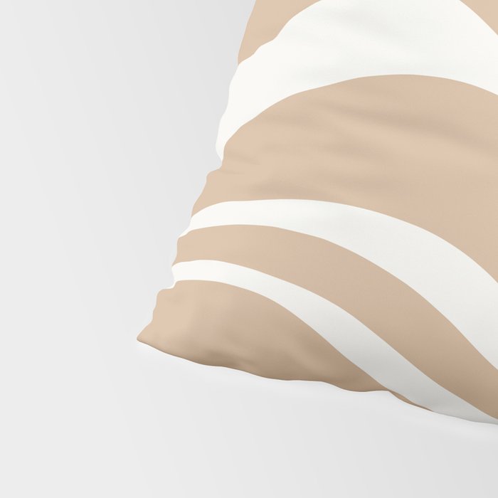 Modern Retro Liquid Swirl Abstract Pattern Square in Coffee Creme and Nearly White Cream Pillow Sham Gallery Image 4