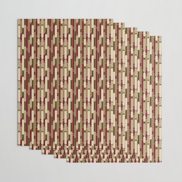 Modern Tabs in Brown, Burgundy and Tan Wrapping Paper Gallery Image 3