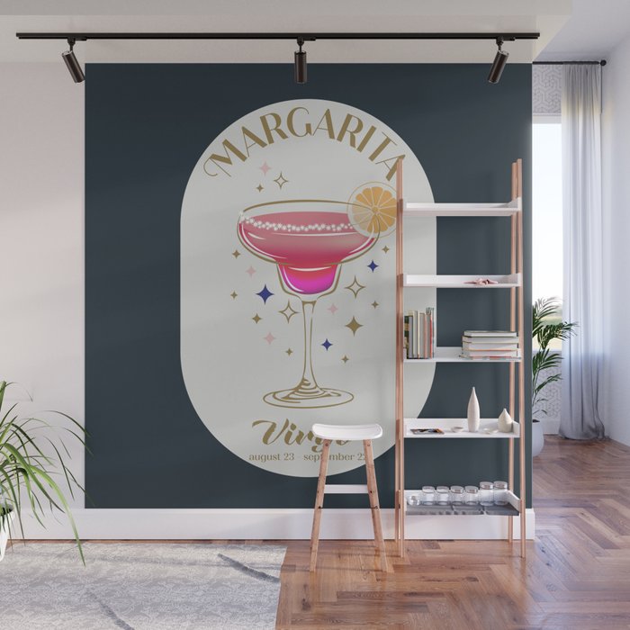 Margarita Cocktail Zodiac Sign Wall Mural Gallery Image 1