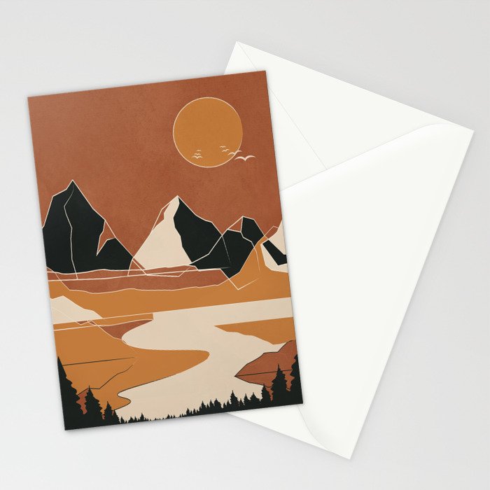 Minimal Abstract Art Landscape 03 Stationery Card Gallery Image 2