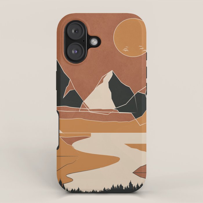 Minimal Abstract Art Landscape 03 iPhone Case Gallery Image 1
