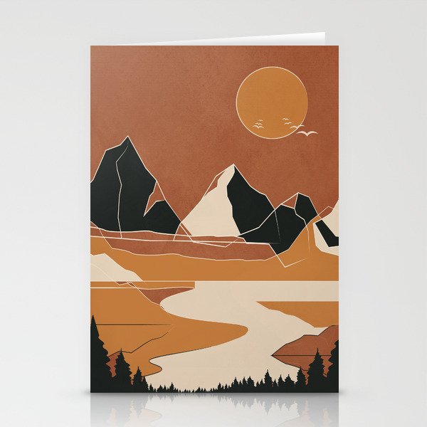 Minimal Abstract Art Landscape 03 Stationery Card Gallery Image 2