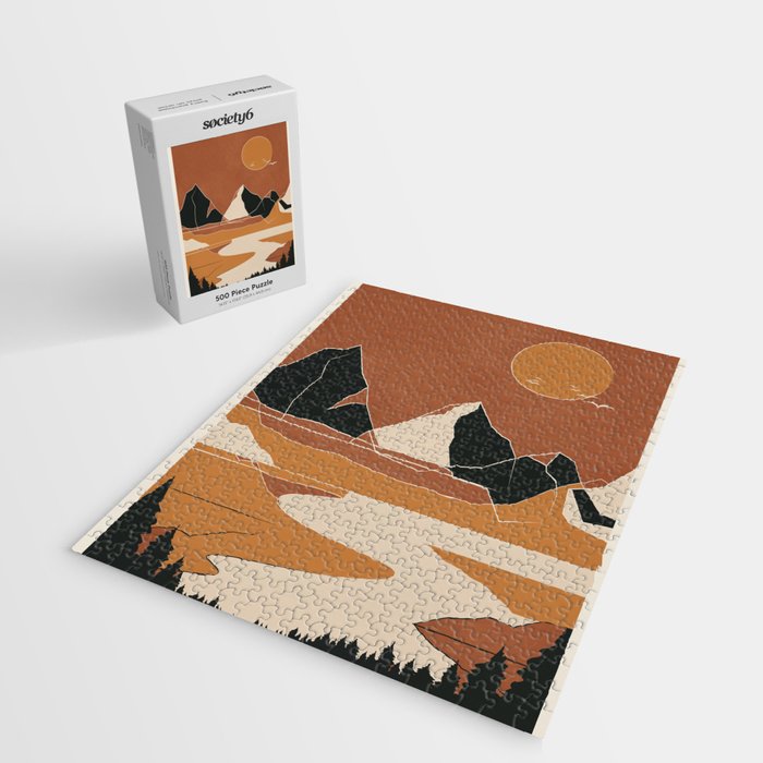Minimal Abstract Art Landscape 03 Jigsaw Puzzle Gallery Image 2