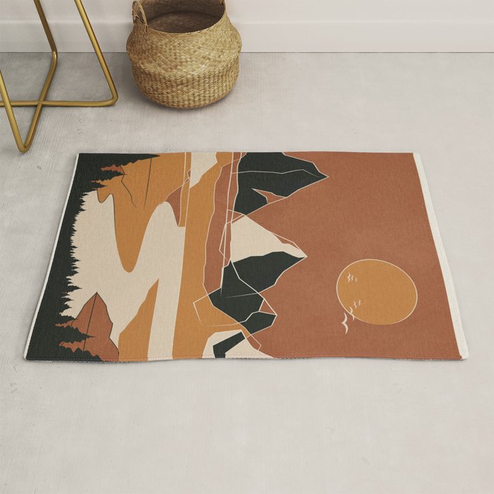 Minimal Abstract Art Landscape 03 Rug Gallery Image 1