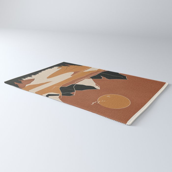 Minimal Abstract Art Landscape 03 Rug Gallery Image 3