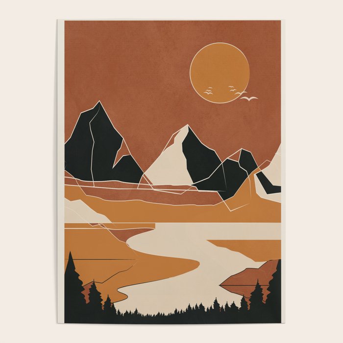 Minimal Abstract Art Landscape 03 Poster Gallery Image 1