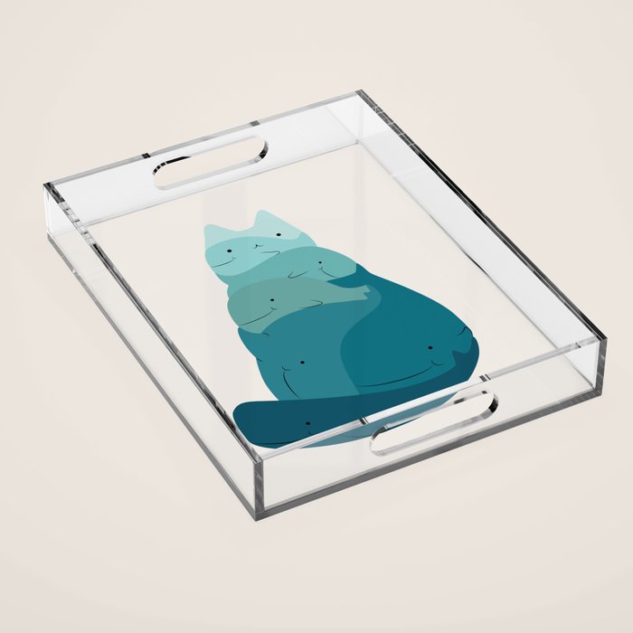 Cat Landscape 171: A Hungry Cat Acrylic Tray Gallery Image 1