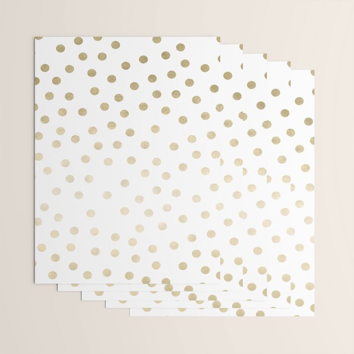 Stylish Gold Polka Dots Wrapping Paper Gallery Image 3
