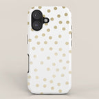 Stylish Gold Polka Dots iPhone Case Gallery Image 1