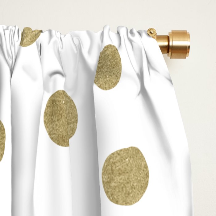 Stylish Gold Polka Dots Window Curtain Gallery Image 2