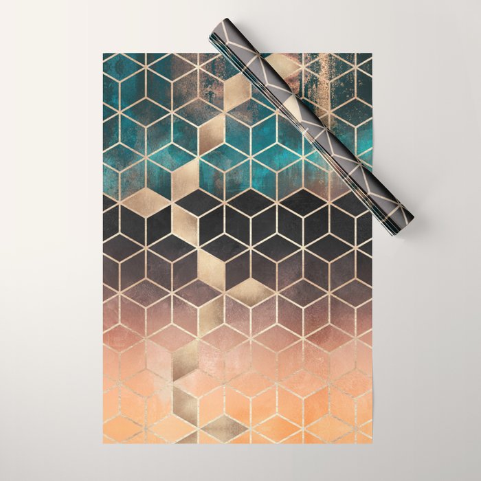 Ombre Dream Cubes Wrapping Paper Gallery Image 1