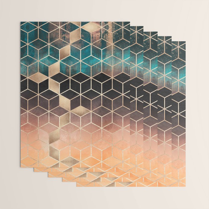 Ombre Dream Cubes Wrapping Paper Gallery Image 3