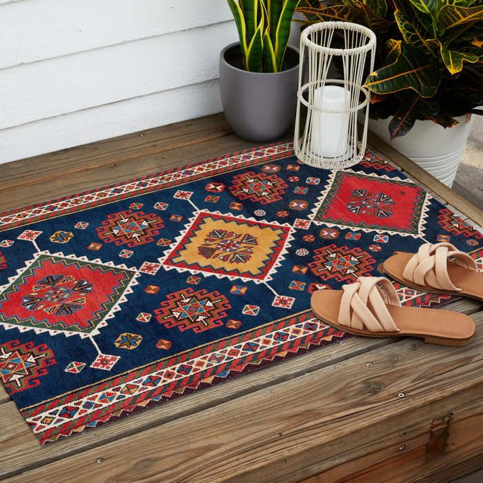 Luri Gabbeh Fars Southwest Persian Rug Print Outdoor Rug Gallery Image 2