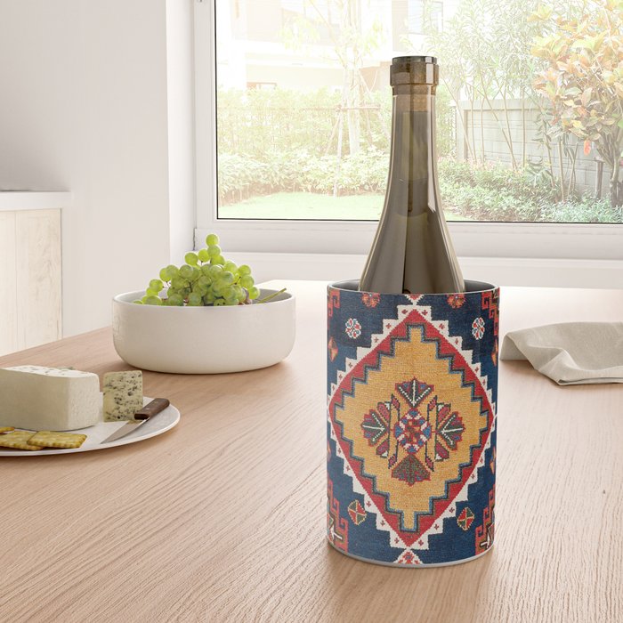 Luri Gabbeh Fars Southwest Persian Rug Print Wine Chiller Gallery Image 4
