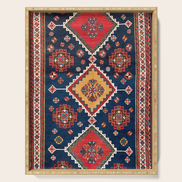 Luri Gabbeh Fars Southwest Persian Rug Print Serving Tray Gallery Image 1