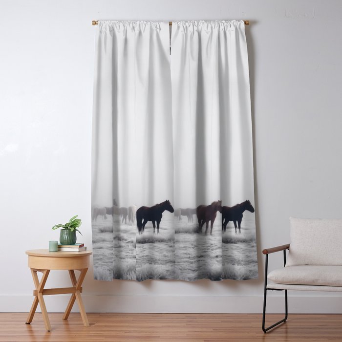 Horses in the Mist II Window Curtain Gallery Image 5