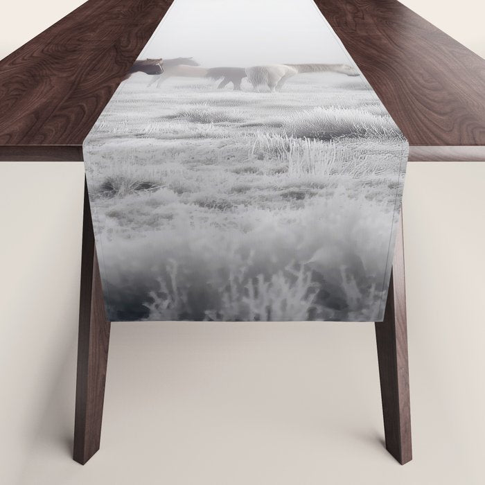 Horses in the Mist II Table Runner Gallery Image 1