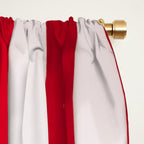 Red Stripes Beach House - Window - Door - Travel photography Window Curtain Gallery Image 2