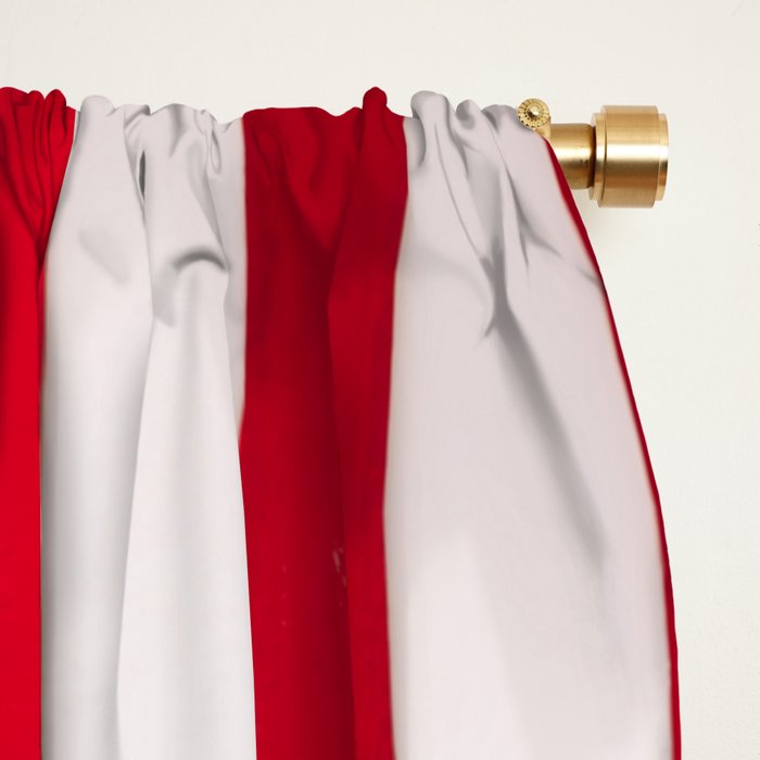 Red Stripes Beach House - Window - Door - Travel photography Window Curtain Gallery Image 2