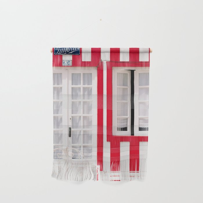 Red Stripes Beach House - Window - Door - Travel photography Wall Hanging Gallery Image 1