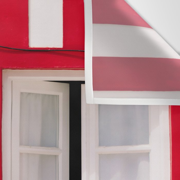 Red Stripes Beach House - Window - Door - Travel photography Wall Tapestry Gallery Image 3