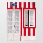 Red Stripes Beach House - Window - Door - Travel photography Poster Gallery Image 4