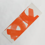 Mid Century Modern Abstract Painting Orange Watercolor Brush Strokes Yoga Mat Gallery Image 1