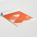 Mid Century Modern Abstract Painting Orange Watercolor Brush Strokes Yoga Mat Gallery Image 2