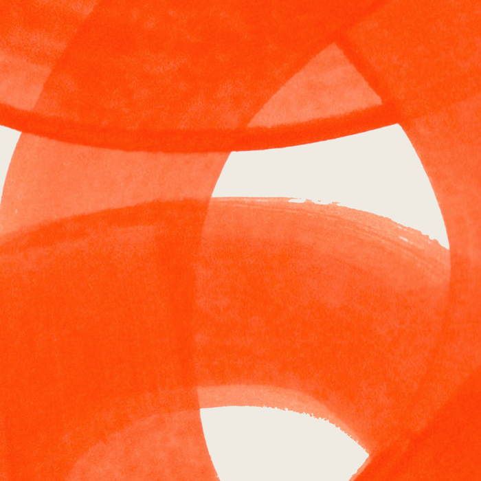 Mid Century Modern Abstract Painting Orange Watercolor Brush Strokes Coffee Mug Gallery Image 2