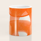 Mid Century Modern Abstract Painting Orange Watercolor Brush Strokes Coffee Mug Gallery Image 4