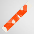 Mid Century Modern Abstract Painting Orange Watercolor Brush Strokes Table Runner Gallery Image 3