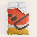 Colorful Mid Century Modern Abstract Fun Shapes Patterns Space Age Orange Yellow Orbit Bubbles Comforter Gallery Image 6