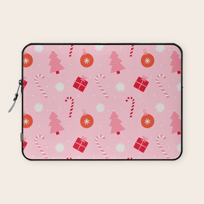 Christmas Fun - Pink Palette  Laptop Sleeve Gallery Image 1