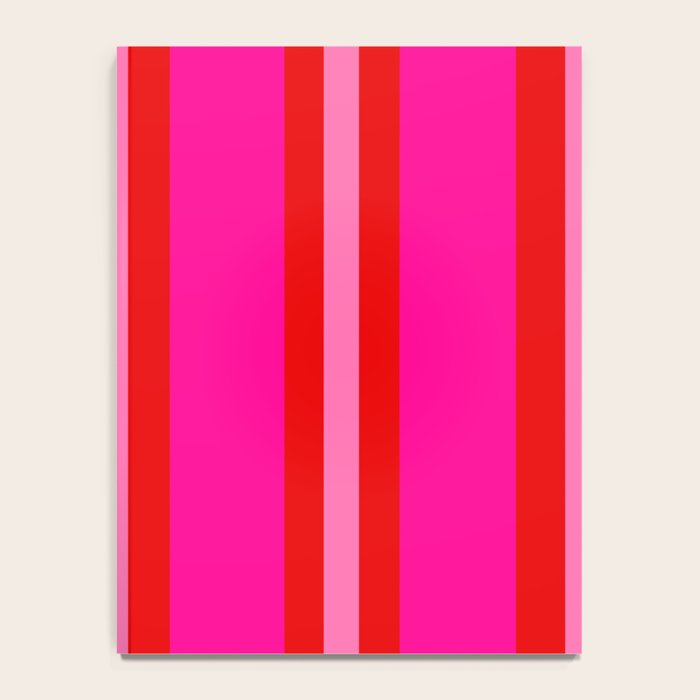 Red and Pink Summer Stripes Notebook Gallery Image 4