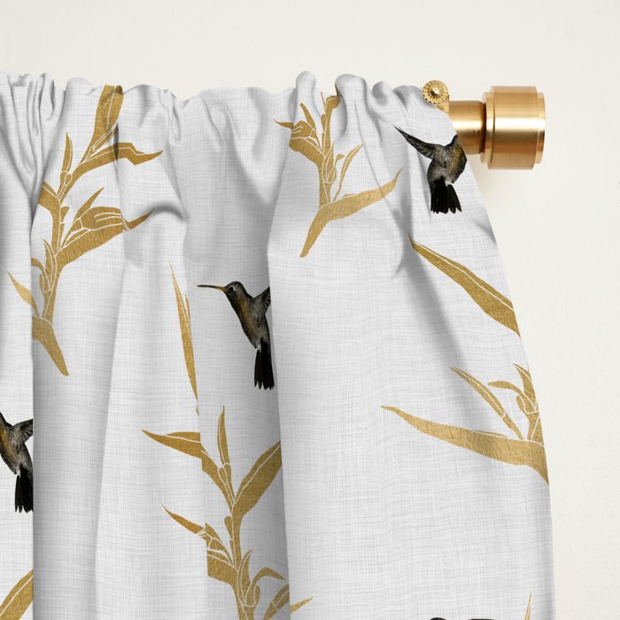 Hummingbird & Flower II Window Curtain Gallery Image 2