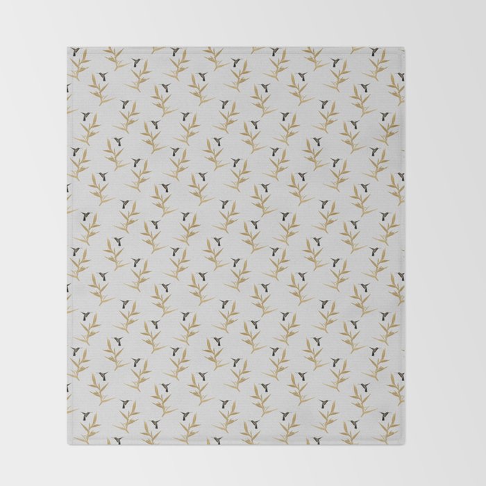 Hummingbird & Flower II Throw Blanket Gallery Image 2